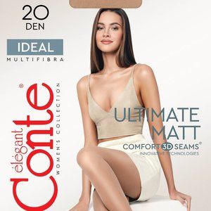 Conte Ideal 20 Den - Classic Women's Tights With a Reinforced Shorts